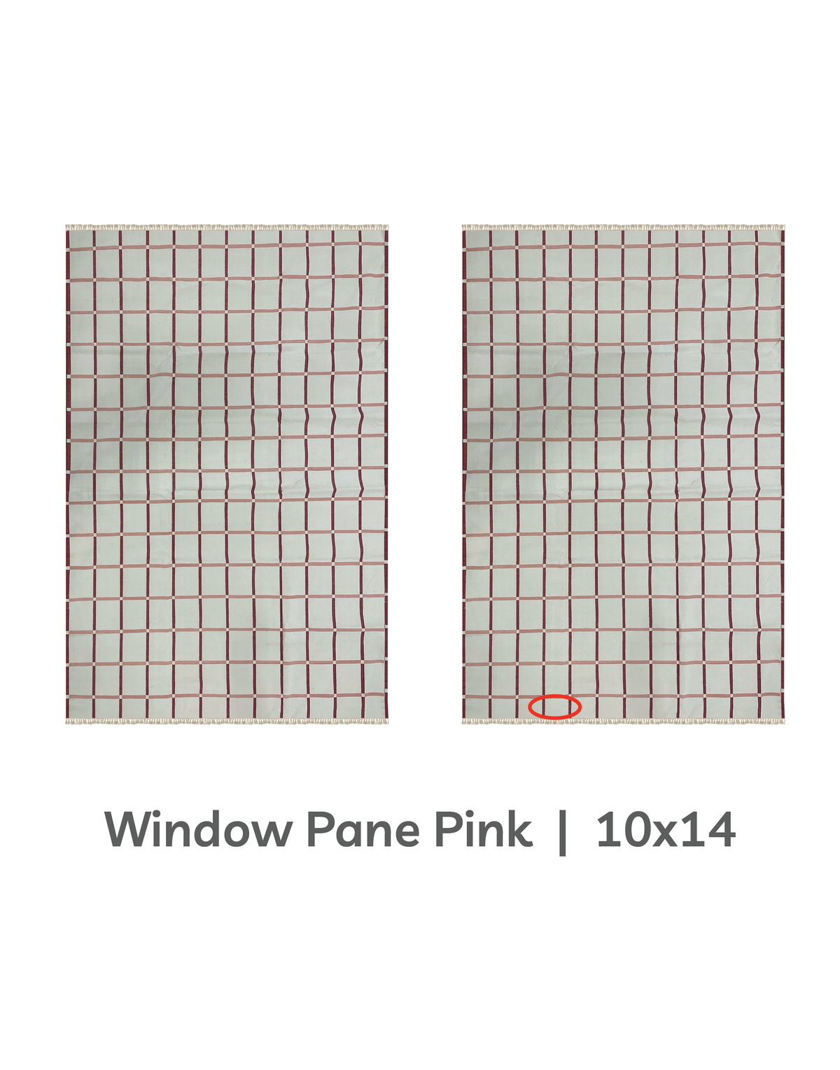 windowpane dhurrie pink + raspberry | final sale